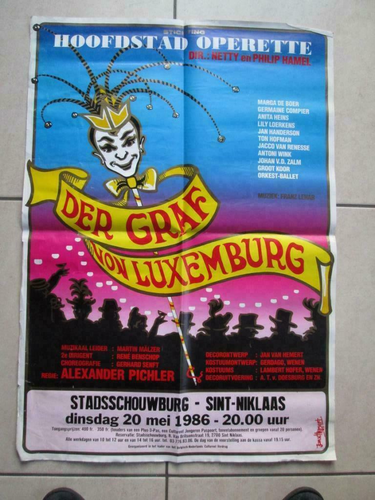 oude affiche "Der Graf van Luxemburg" 1986, Enlèvement ou Envoi