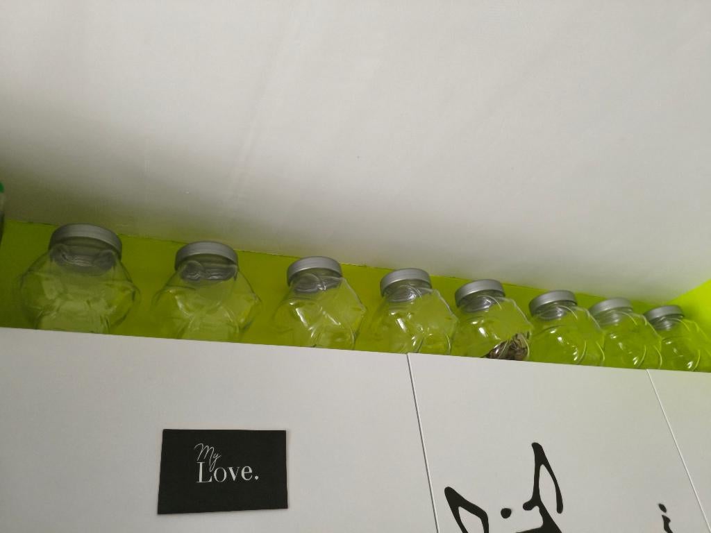 8 glazen potten met draaideksel, Ophalen, Zo goed als nieuw, Glas