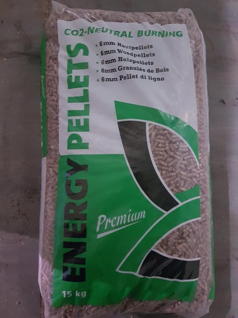 Houtpellets 6,79 €/zak 15kg / LEVERING INCLUSIEF, Doe-het-zelf en Bouw, Verwarming en Radiatoren, Nieuw, Hoog rendement (Hr), Ophalen of Verzenden