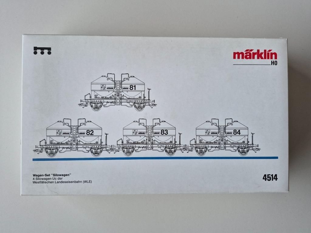 Marklin 4514 Silowagons WLE, Wisselstroom, Wagon, Ophalen of Verzenden, Zo goed als nieuw