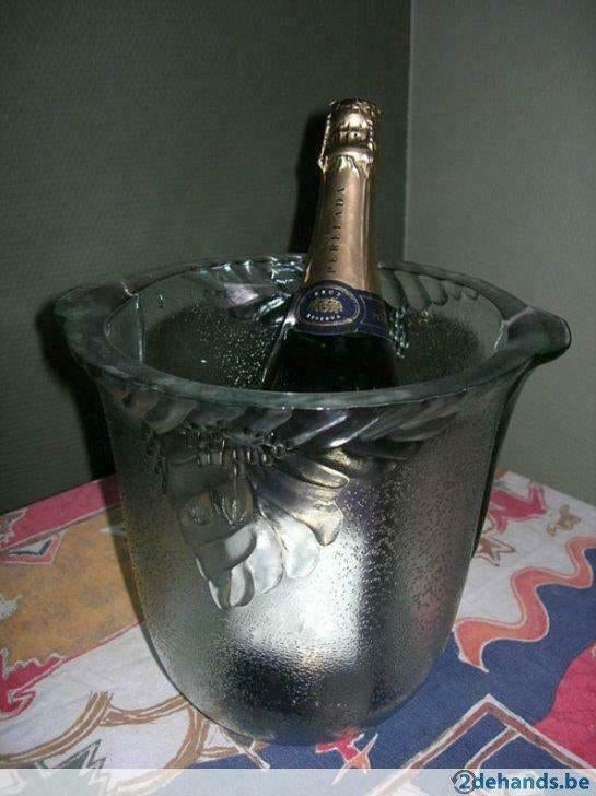 Mooie glazen champagne-emmer met een matte afwerking, Ophalen, Zo goed als nieuw, Overige typen