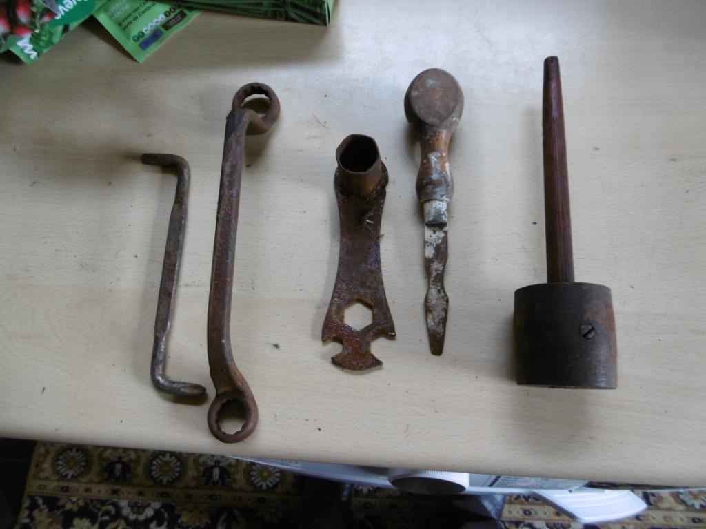 antiek 5 stuks oud materiaal, Ophalen of Verzenden