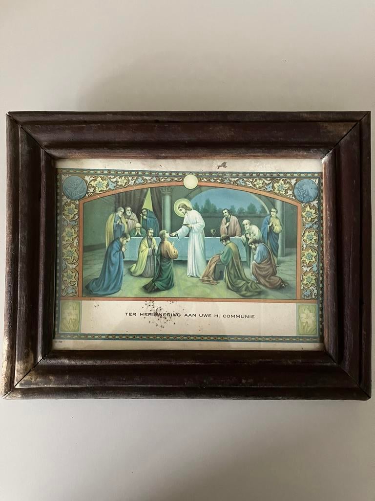 Antieke religieuze prent., Ophalen of Verzenden