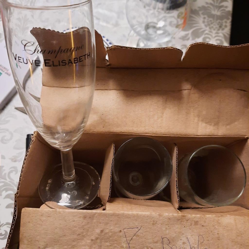 Veuve Elisabeth . Champagneglazen . 6 stuks ., Verzamelen, Ophalen of Verzenden, Nieuw
