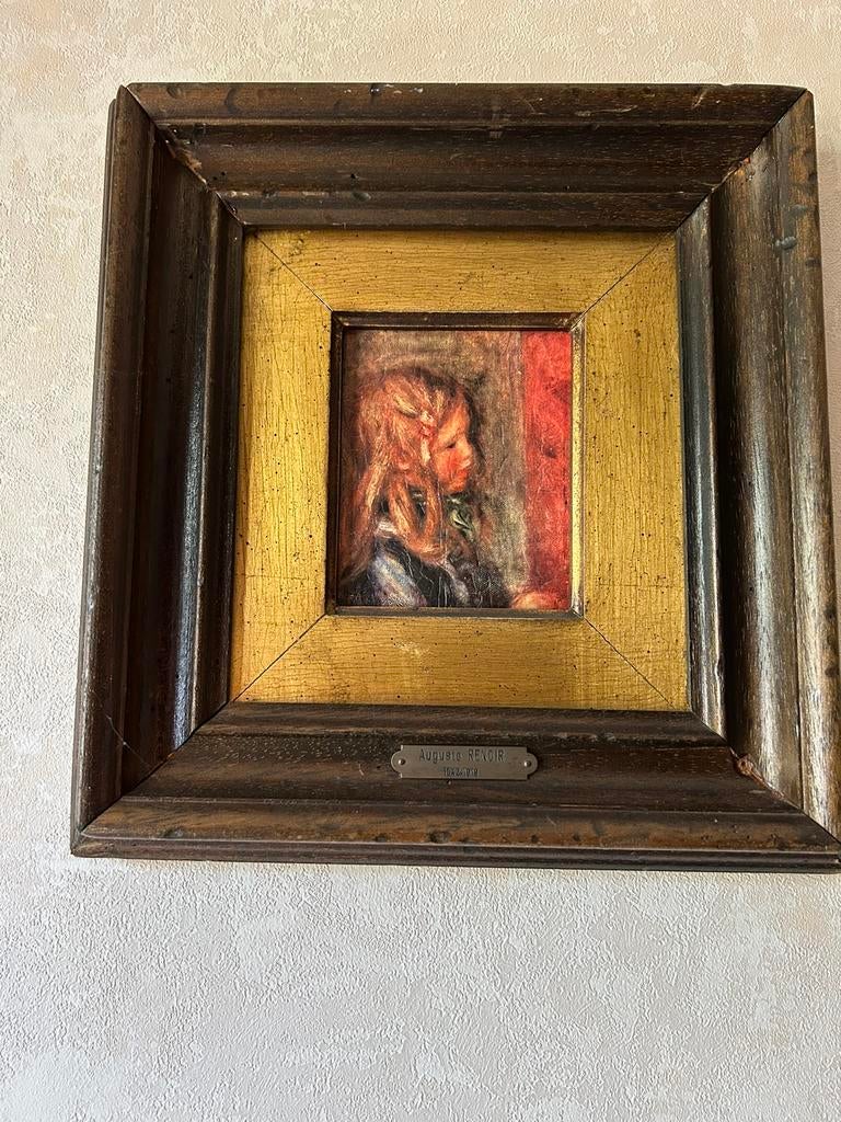 Vintage deco 2 schilderijtjes Edgard DEGAS Auguste RENOIR, Antiek en Kunst, Ophalen