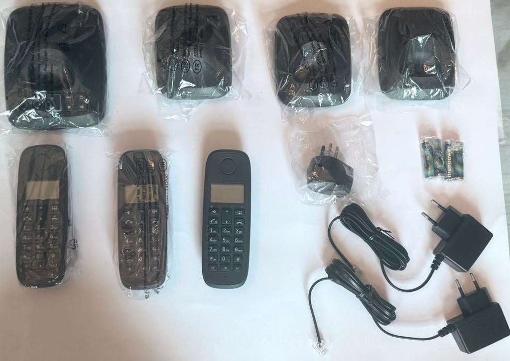 Téléphone fixe avec répondeur + deux combinés, Enlèvement ou Envoi, 2 combinés, À Faible Émission d'Ondes