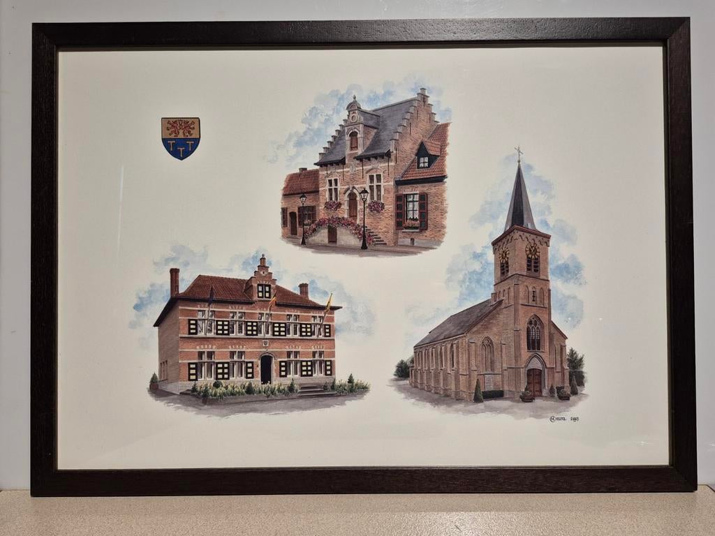 Prachtig kader lijst van Wichelen Schellebelle Serskamp, Ophalen