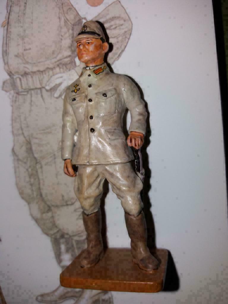 Pilote armée japonaise 1942: figurine de plomb+ fascicule, Enlèvement