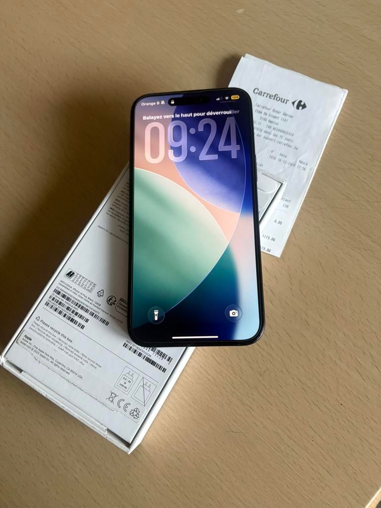 Iphone 16 plus noir, 99 %, 128 GB, Rose, IPhone 16 Plus