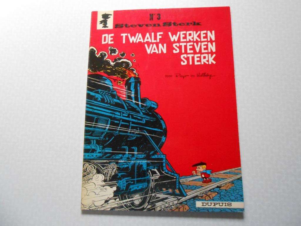 Steven sterk 3 De twaalf werken van Steven Sterk 1968 1 ste, Boeken, Peyo, Eén stripboek, Ophalen of Verzenden, Zo goed als nieuw