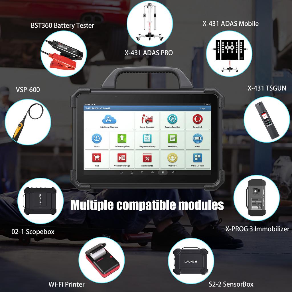 , de diagnostic et de maintenance Launch PAD 7 Lauch PAD VII, Enlèvement ou Envoi