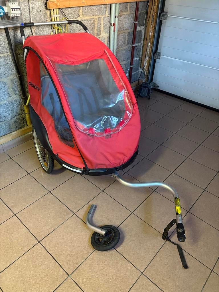 Remorque enfants vélo Dolphin, Enlèvement, Utilisé, Remorque pour enfant