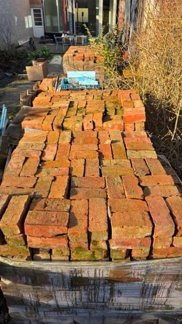 Boerkes bakstenen (18 x 8 x 7 cm) 6500 stuks, Doe-het-zelf en Bouw, Ophalen, Gebruikt, Bakstenen