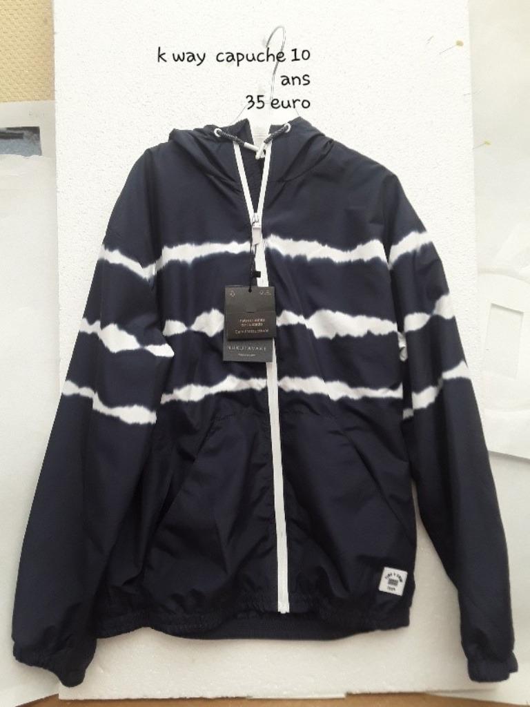 k way , manteau imperméable , navy blanc , 10 ans, Kinderen en Baby's, Ophalen of Verzenden, Nieuw, Jongen of Meisje, Jas