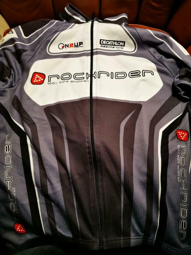 Rockrider jas gewatteerd en shirt met rits maat large, Fietsen en Brommers, Fietsaccessoires | Fietskleding, Heren, Ophalen of Verzenden