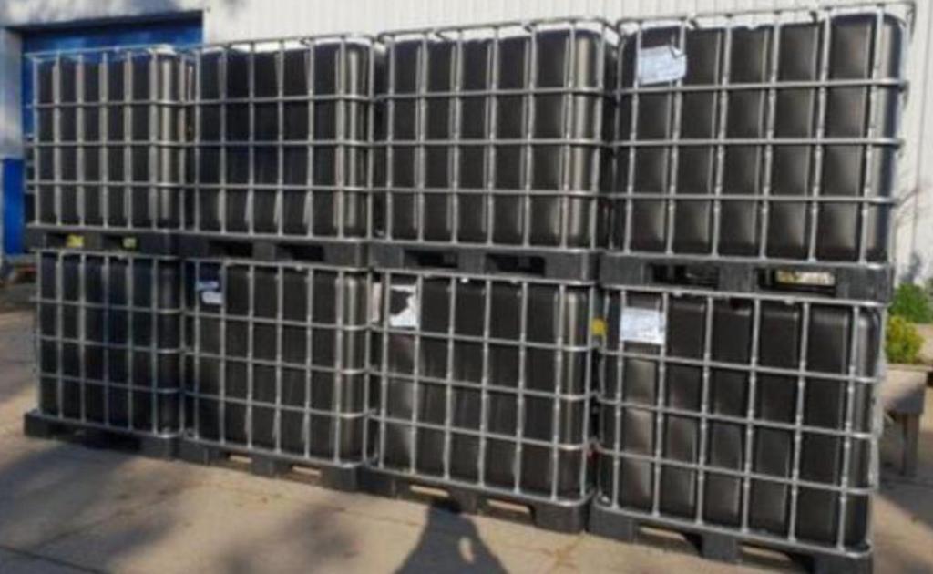IBC citerne cuve cubi 1000l RENOVÉ (origine alimentaire), Jardin & Terrasse, Barils de pluie, Comme neuf, Métal