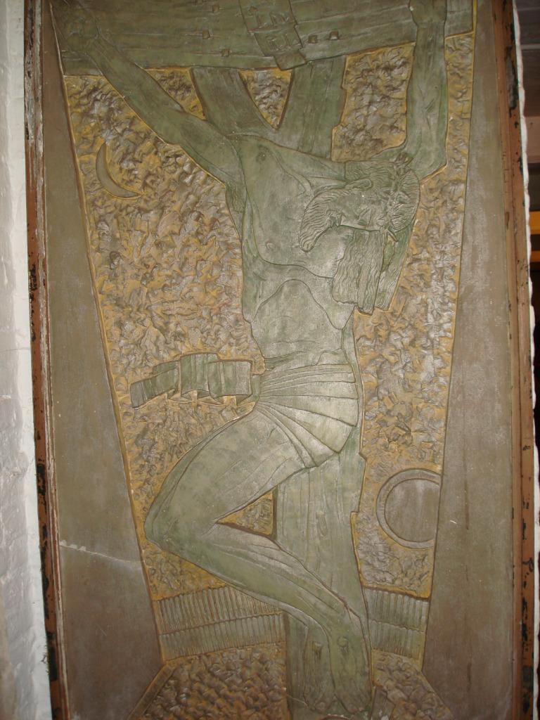 1919 Oscar DE CLERCK °1892-1968 grote gekruisigde Christus, Ophalen