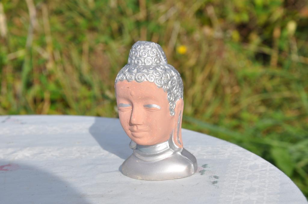 tete de bouddha en platre peint, Enlèvement ou Envoi, Utilisé
