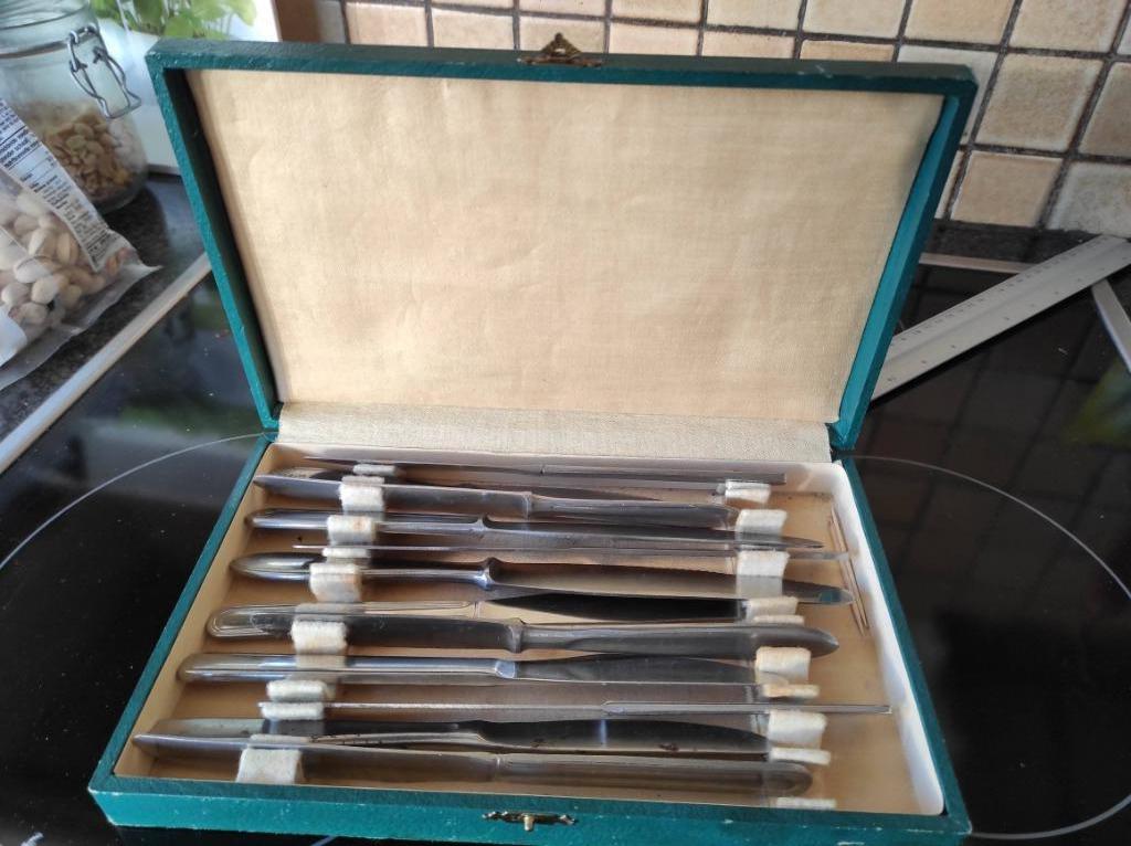 vintage doos 12 messen, Ophalen of Verzenden