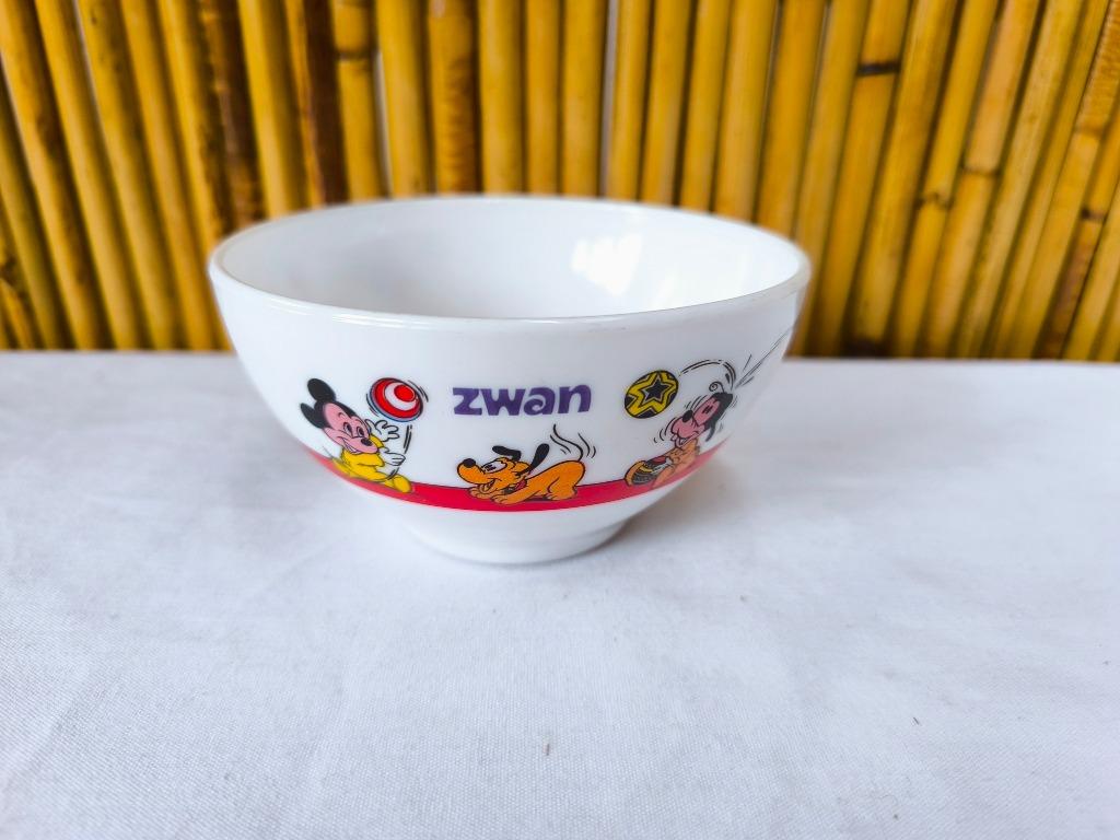 Bol Arcopal Disney Babies vintage Zwan Mickey, Donald, Pluto, Enlèvement ou Envoi, Mickey Mouse, Utilisé, Autres types