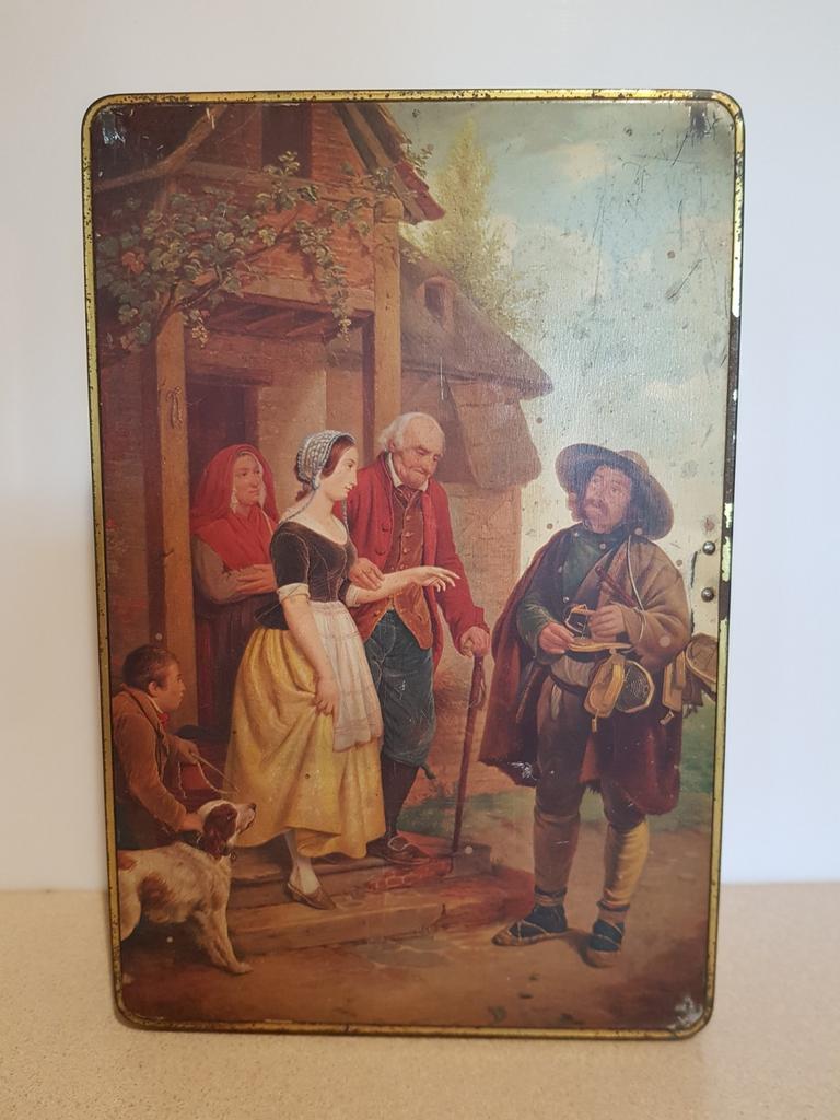 Jacques vintage metalen blikken scharnier doos, Verzamelen, Ophalen of Verzenden, Gebruikt, Overige, Overige merken