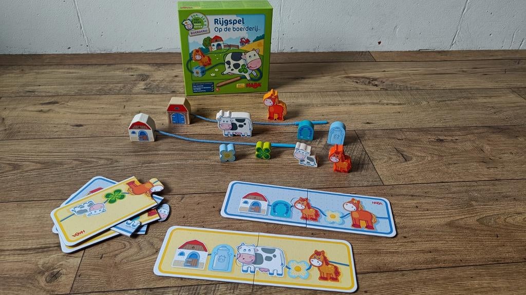 Haba rijgspel boerderij, Kinderen en Baby's, Ophalen, Zo goed als nieuw