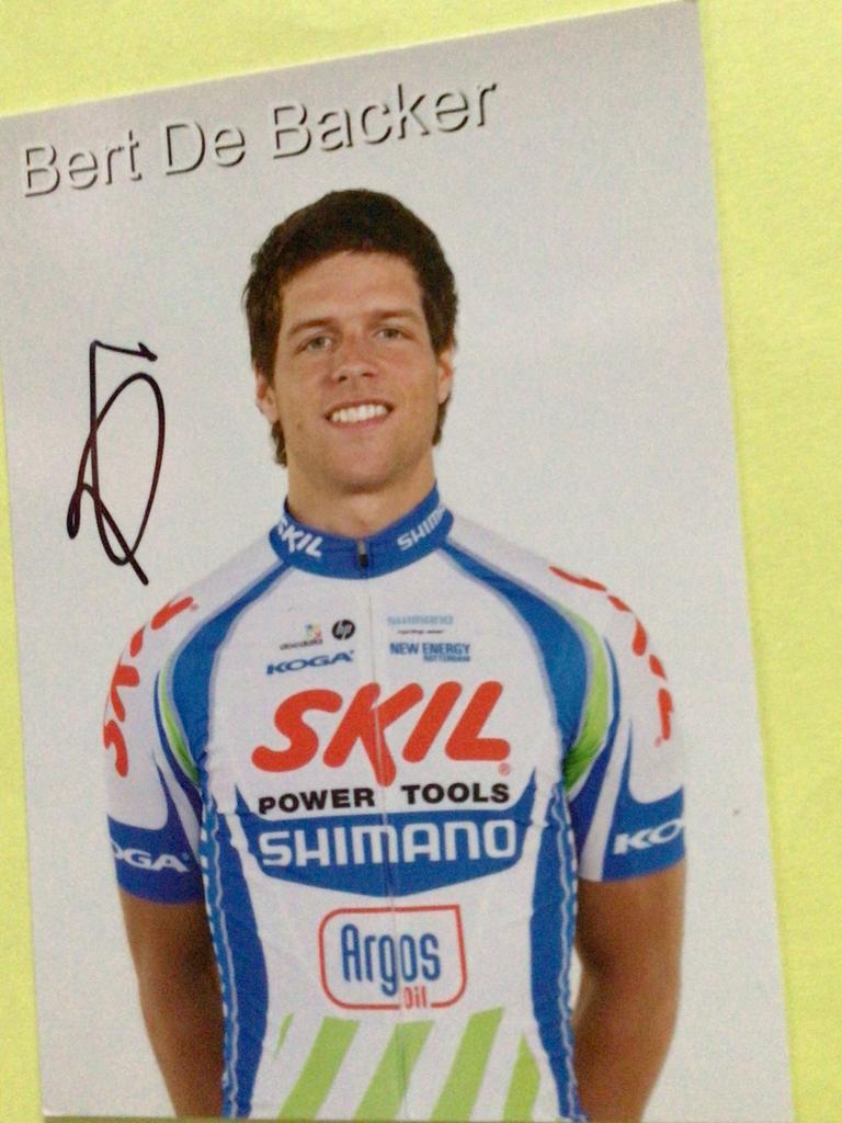 Wielerkaart 2011 team skil bert de backer signe, Verzenden, Zo goed als nieuw
