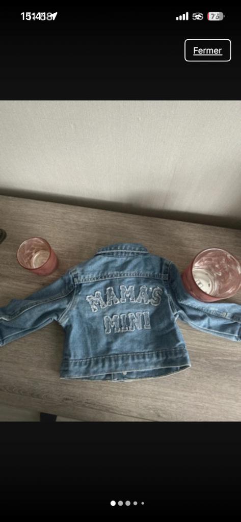 Veste en jeans, Enfants & Bébés, Vêtements de bébé | Casquettes & Chapeaux, Enlèvement, Comme neuf
