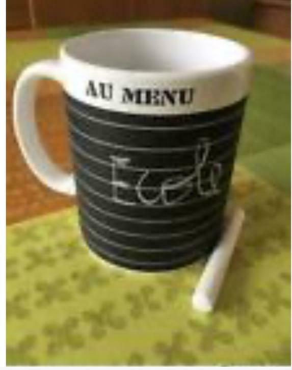'jolie tasse - mug ardoise + lignes + craie Maison du Monde, Huis en Inrichting, Keuken | Servies
