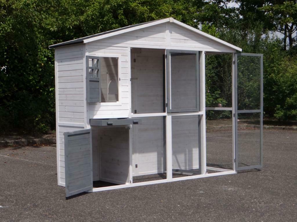 Voliere XXL voliere jardin perruche canari inseparable NEUF, Envoi, Neuf, Bois, Volière