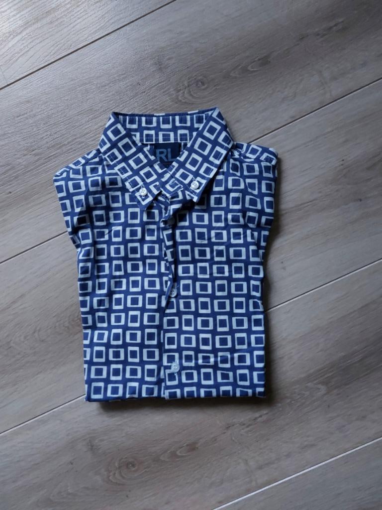 Hemdje RL (red limit) - wit/blauw - maat 140 (jongen), Gebruikt, Overhemd of Blouse, Ophalen of Verzenden, Red Limit