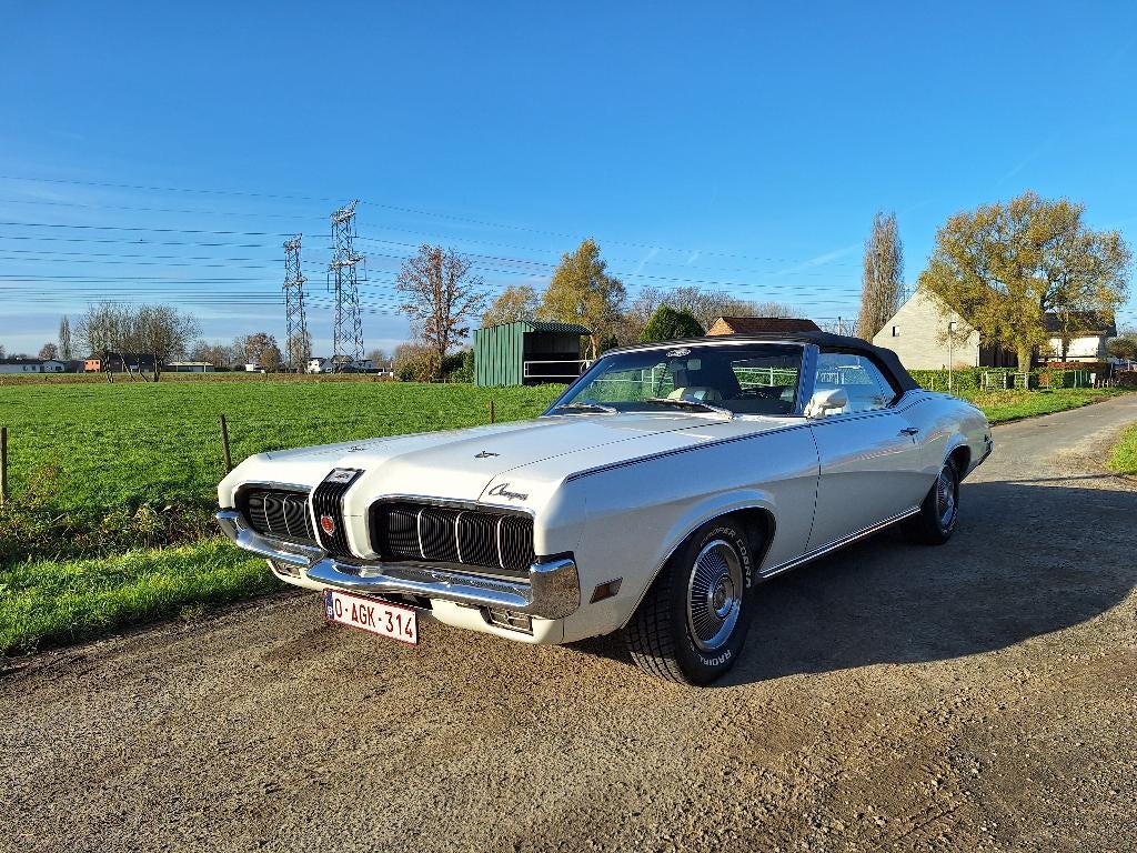 prachtige Mercury Cougar Cabrio te koop, Auto's, Automaat, Cabriolet, Radio, Wit