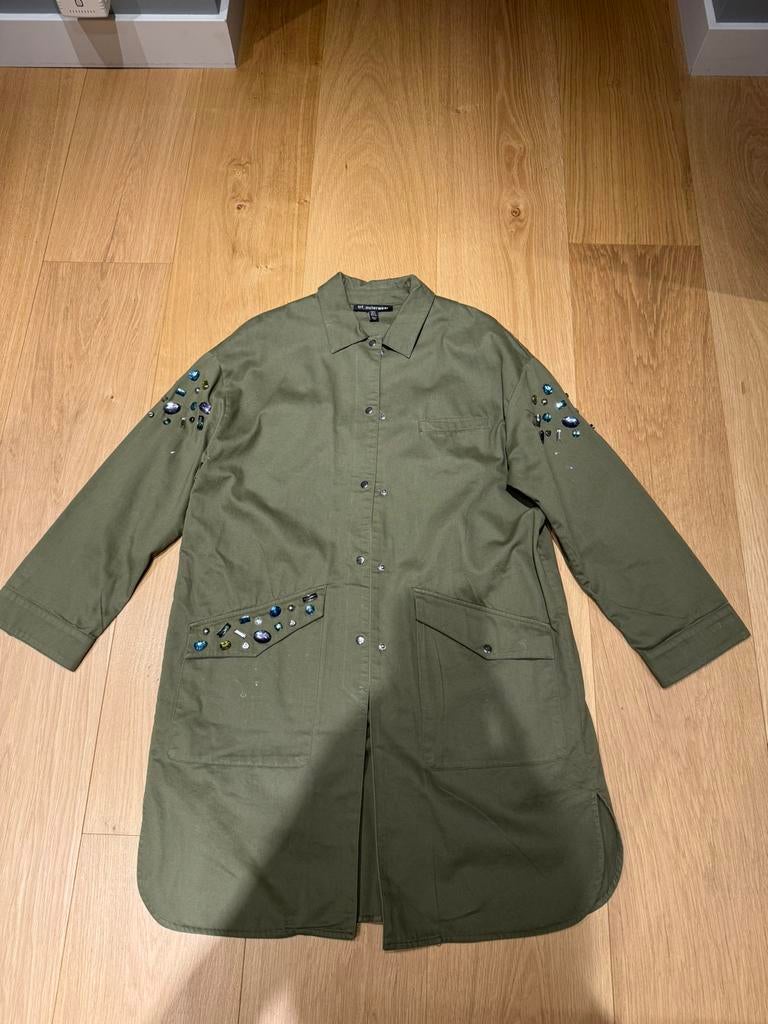 Zara S militaire lange jas, Ophalen, Gedragen