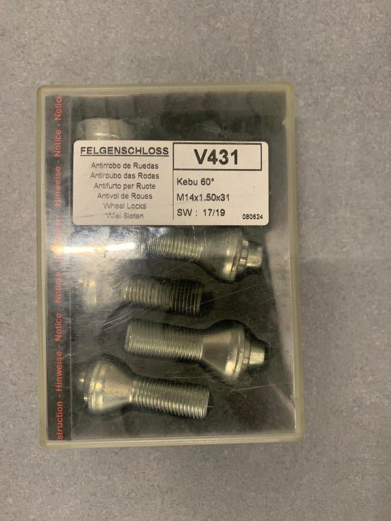 Veiligheidsbouten M14x1,50 31mm, Ophalen, Zo goed als nieuw