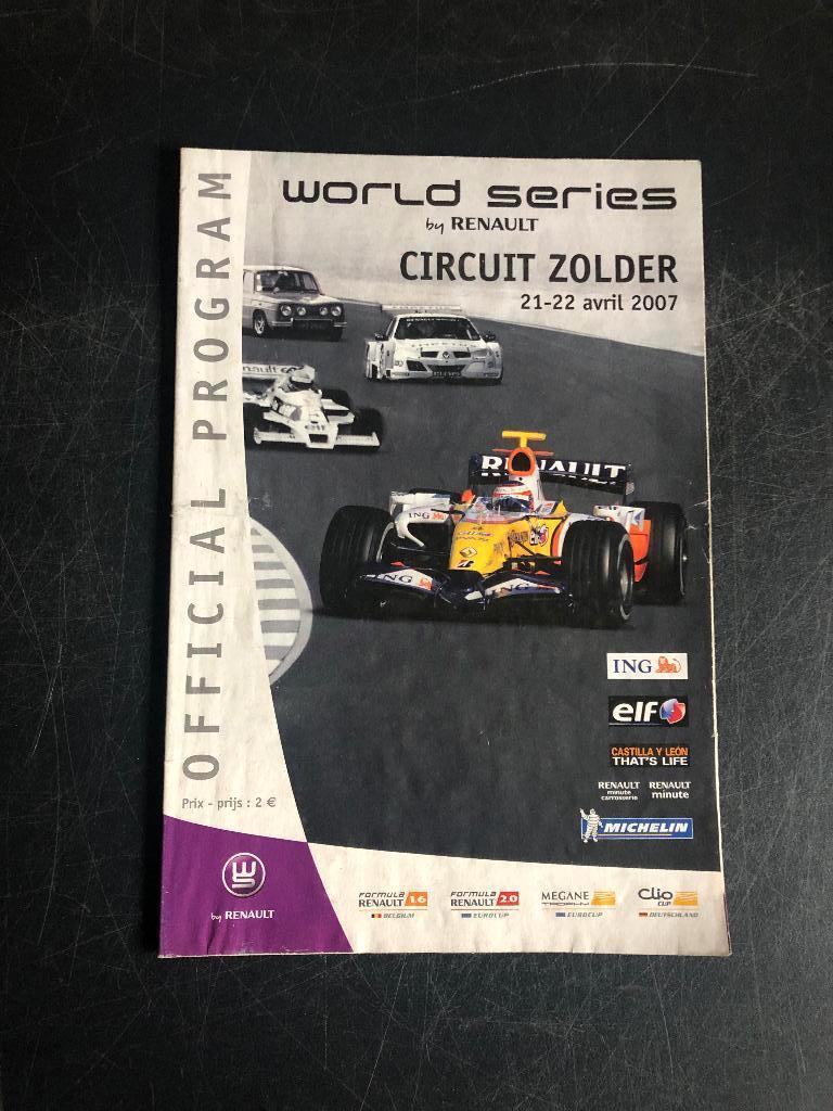 programma World Series Renault 2007 circuit ZOlder, Ophalen of Verzenden