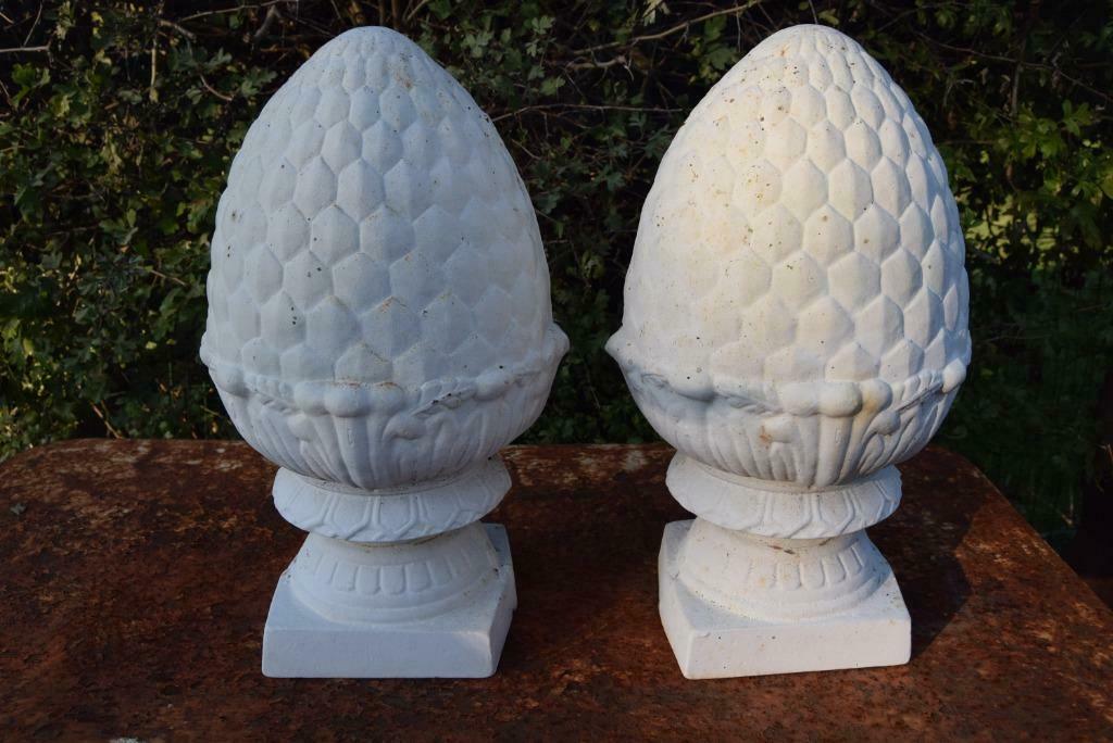 Pommes de pin en fonte ,têtes de pilastre en fonte (la paire, Jardin & Terrasse, Enlèvement ou Envoi, Neuf