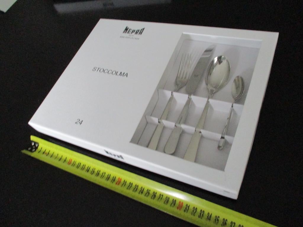 Nieuw bestekset , Inox MEPRA Stoccolma bestekset 24-delig, Ophalen of Verzenden, Nieuw, Bestekset, Vaatwasserbestendig