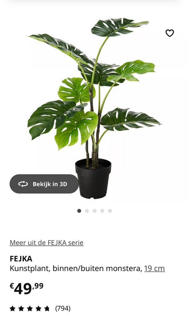 Ikea Monstera Artificial, Enlèvement