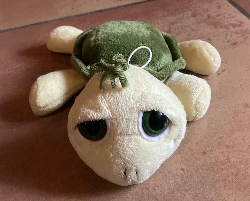 Câlin tortue avec bollekes dans les pattes + yeux de verre., Enlèvement ou Envoi, Comme neuf, Autres types