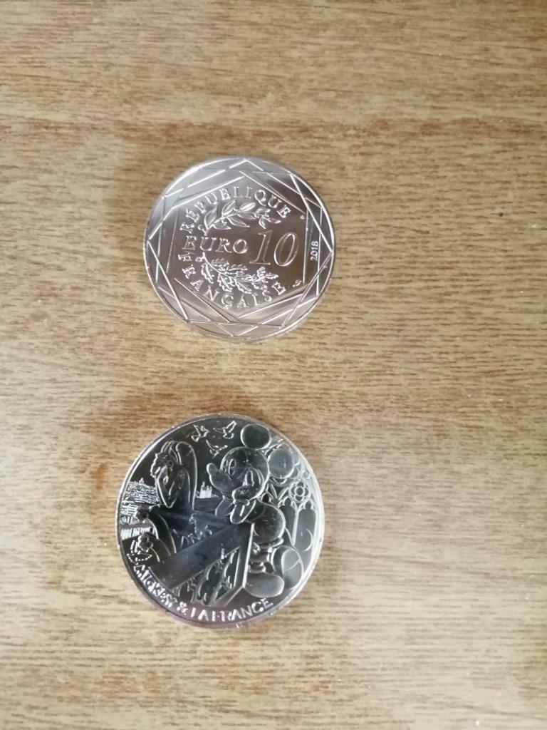 10 euro munt Frakrijk zilver Mickey Mouse Notre-Dame Parijs, Postzegels en Munten, Munten | Europa | Euromunten, Verzenden, Zilver