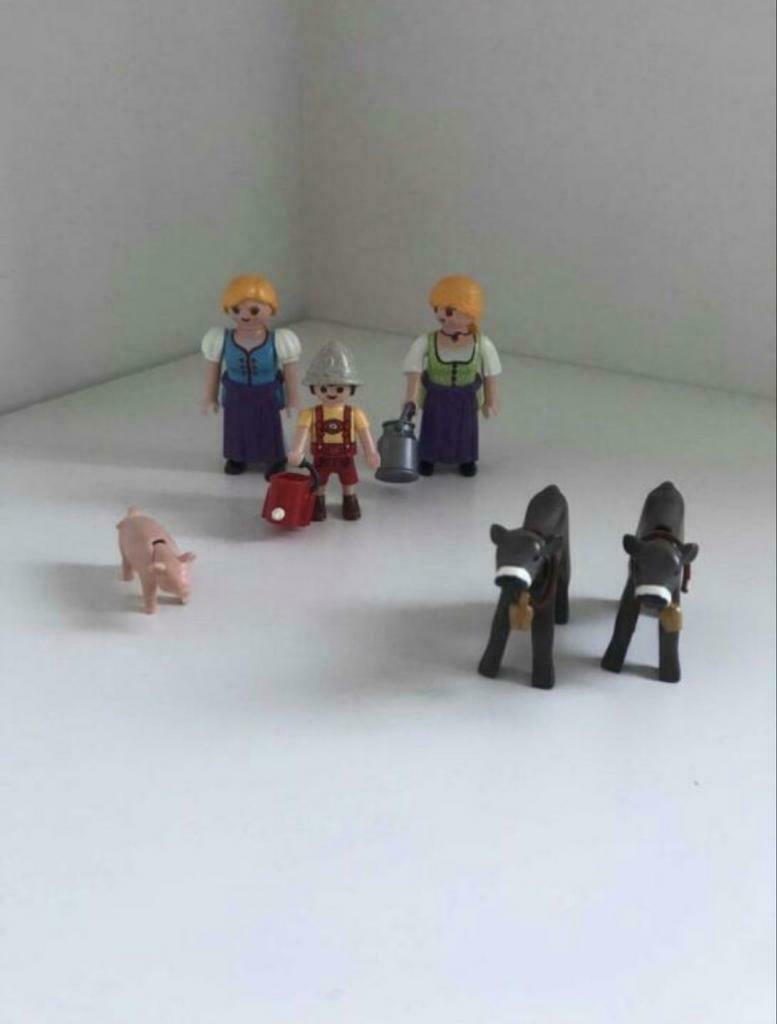 Playmobil - Fermiers avec veaux et fils, Enlèvement ou Envoi, Comme neuf, Ensemble complet