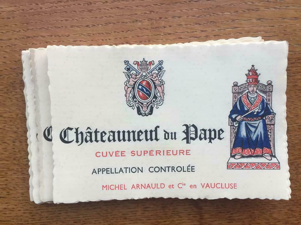 70 Châteauneuf du Pape, étiquettes, Litho Myncke voir descri, Collections, Vins, Enlèvement ou Envoi, Neuf, France, Vin rouge