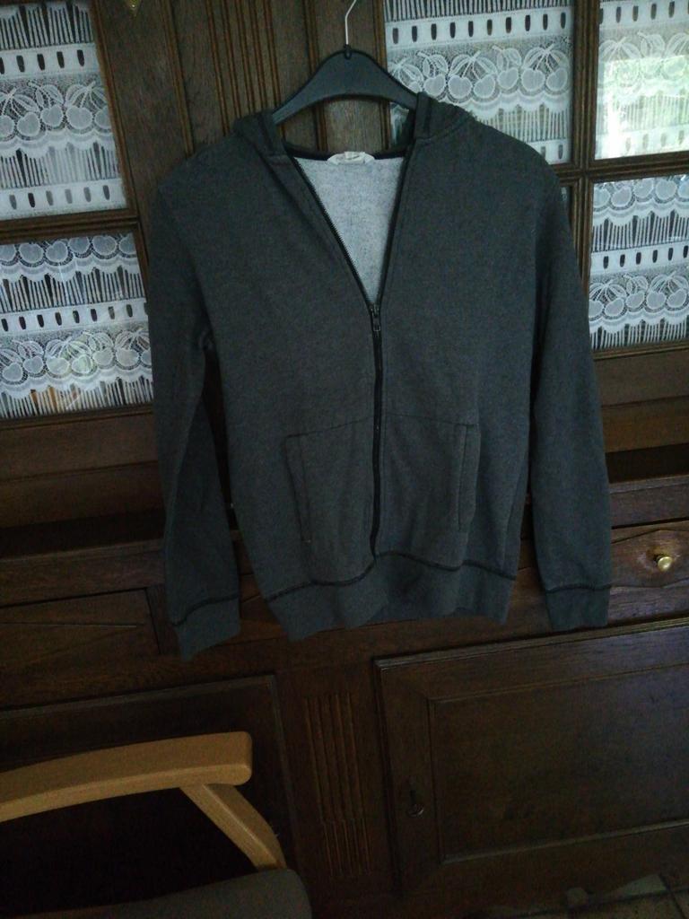 Veste à capuche garçon H&M. Grise. Taille 12-14 ans., Enfants & Bébés, Enlèvement ou Envoi, Comme neuf, Garçon