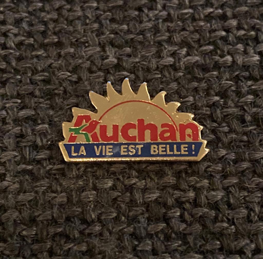 PIN - AUCHAN, Envoi, Utilisé, Autres sujets/thèmes, Insigne ou Pin's