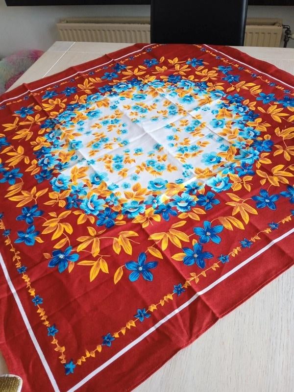 vintage katoenen tafeldoek/ laken, Huis en Inrichting, Ophalen of Verzenden