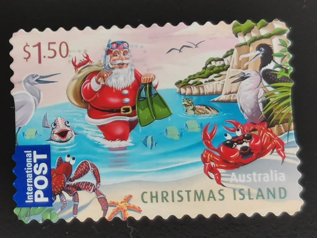 Île Christmas 2011 - Noël - faune sous-marine, oiseaux, Enlèvement ou Envoi, Affranchi