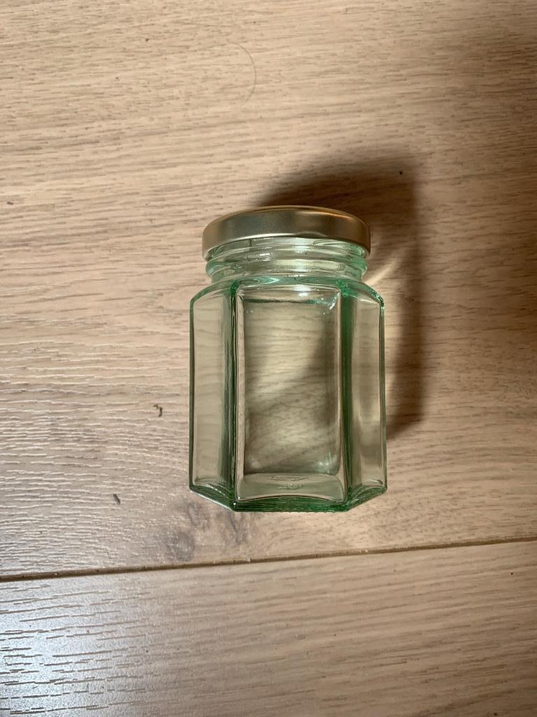 10 hexagonale bokaaltjes met deksel, Ophalen, Nieuw, Glas, Overige typen
