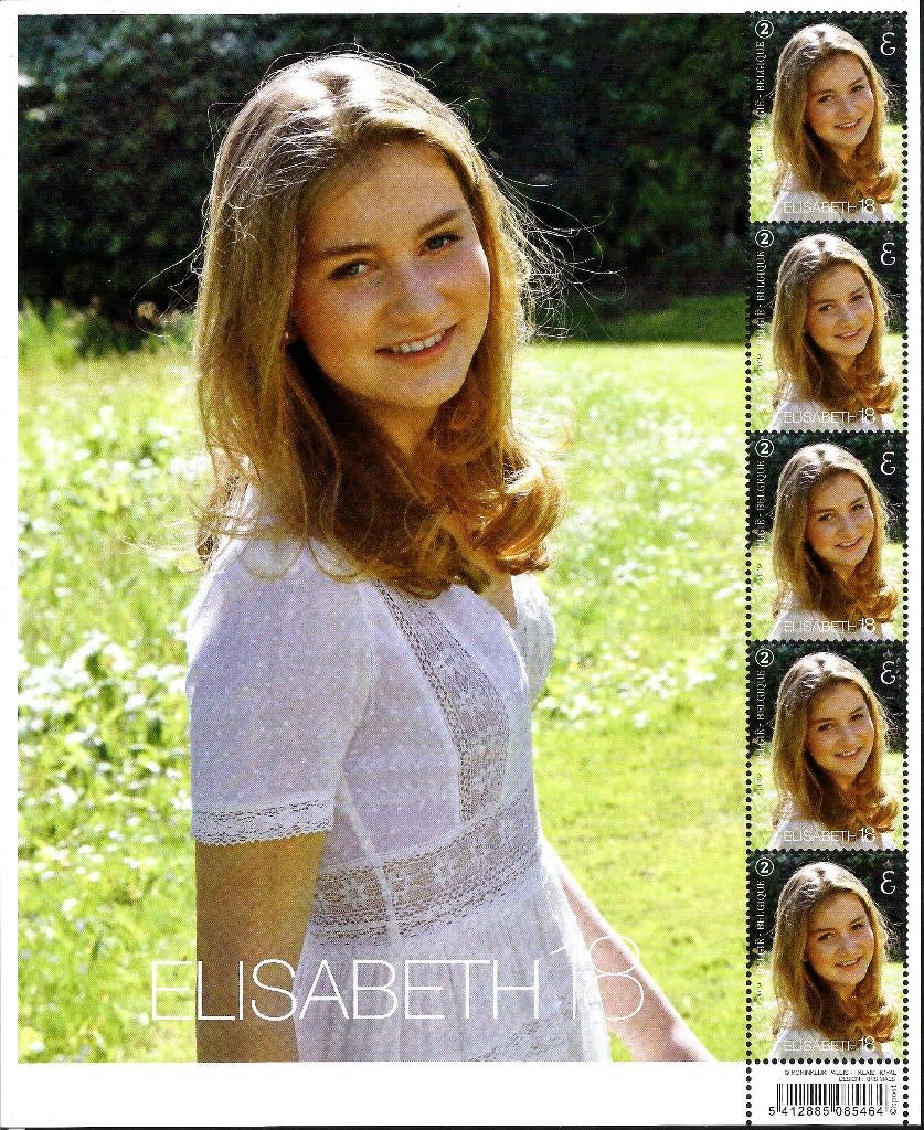 2019 Prinses Elisabeth wordt 18 jaar OBP 4894**, Postzegels en Munten, Koninklijk huis, Orginele gom, Ophalen of Verzenden, Zonder stempel