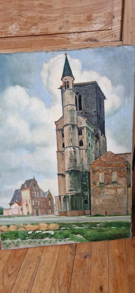 Huile sur toile Aglane Nivelles, Antiek en Kunst, Kunst | Schilderijen | Klassiek, Ophalen