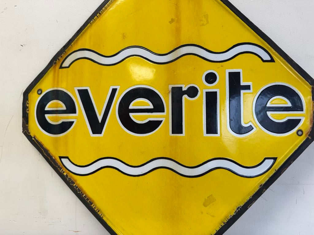 panneau d'affichage en émail everite, Enlèvement ou Envoi, Utilisé, Panneau publicitaire
